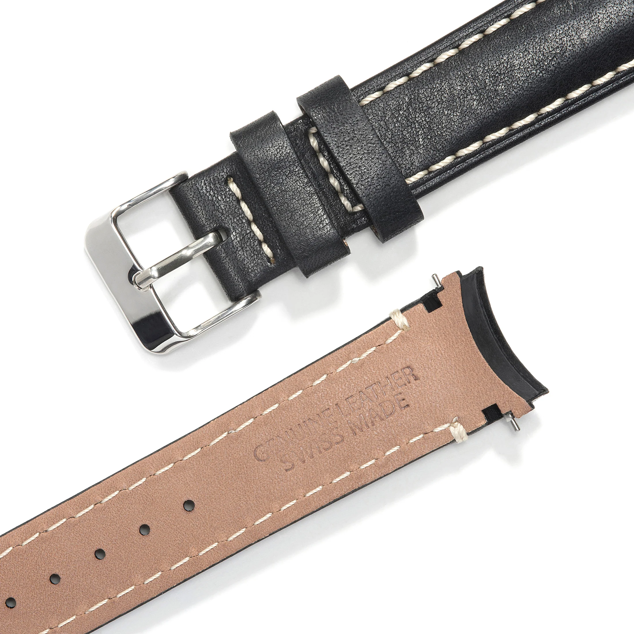 Curved End Leather Strap for Rolex GMT 1675 & 16750 with Tang Buckle - Image 21