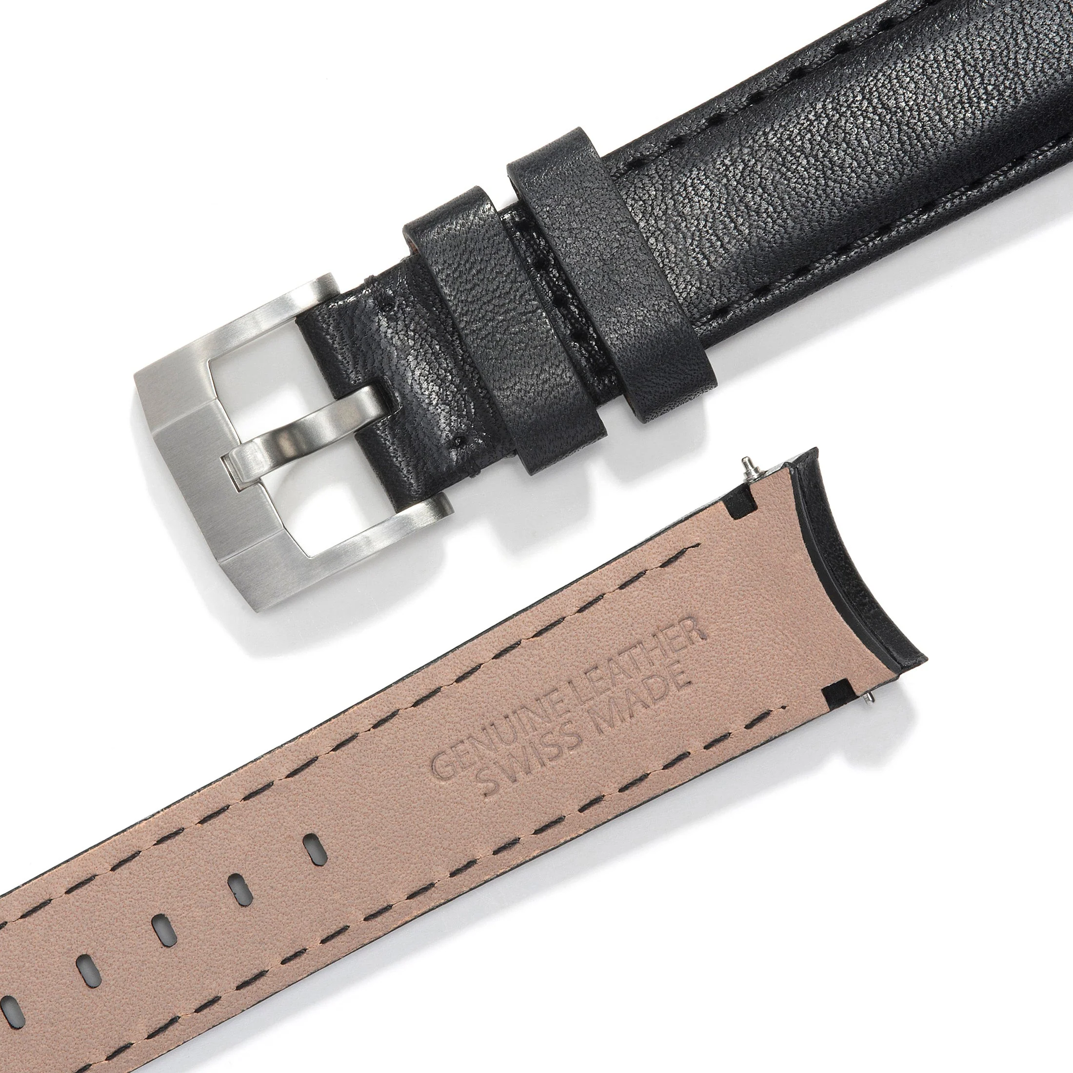 Curved End Leather Strap for Rolex Sea-Dweller with Tang Buckle - Image 3