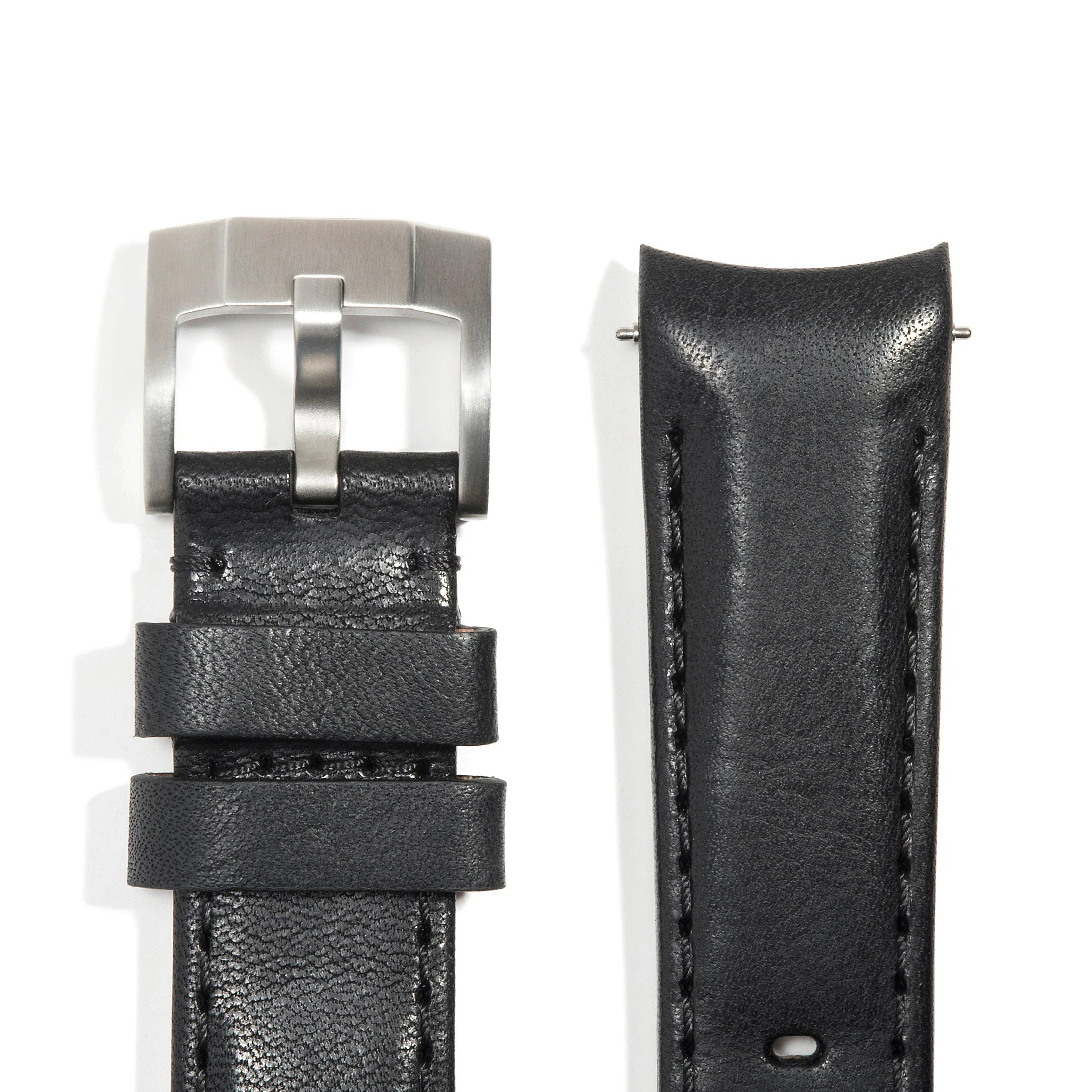 Curved End Leather Strap for Rolex Sea-Dweller with Tang Buckle - Image 4