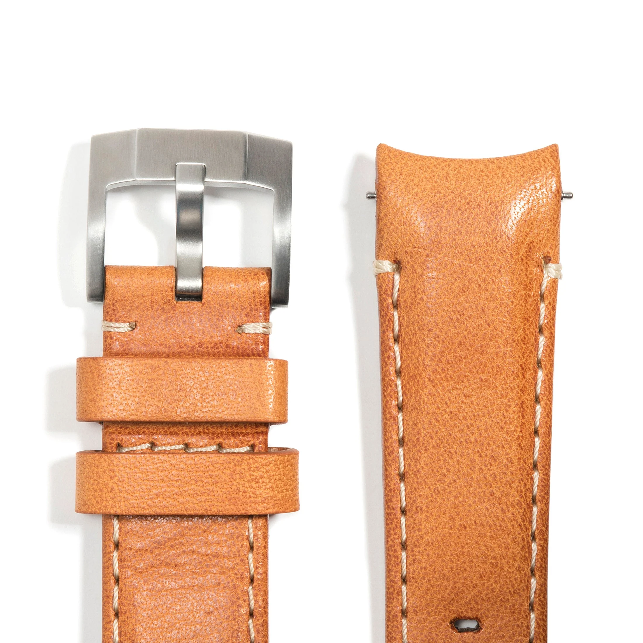 Curved End Leather Strap for Rolex Sea-Dweller with Tang Buckle - Image 9