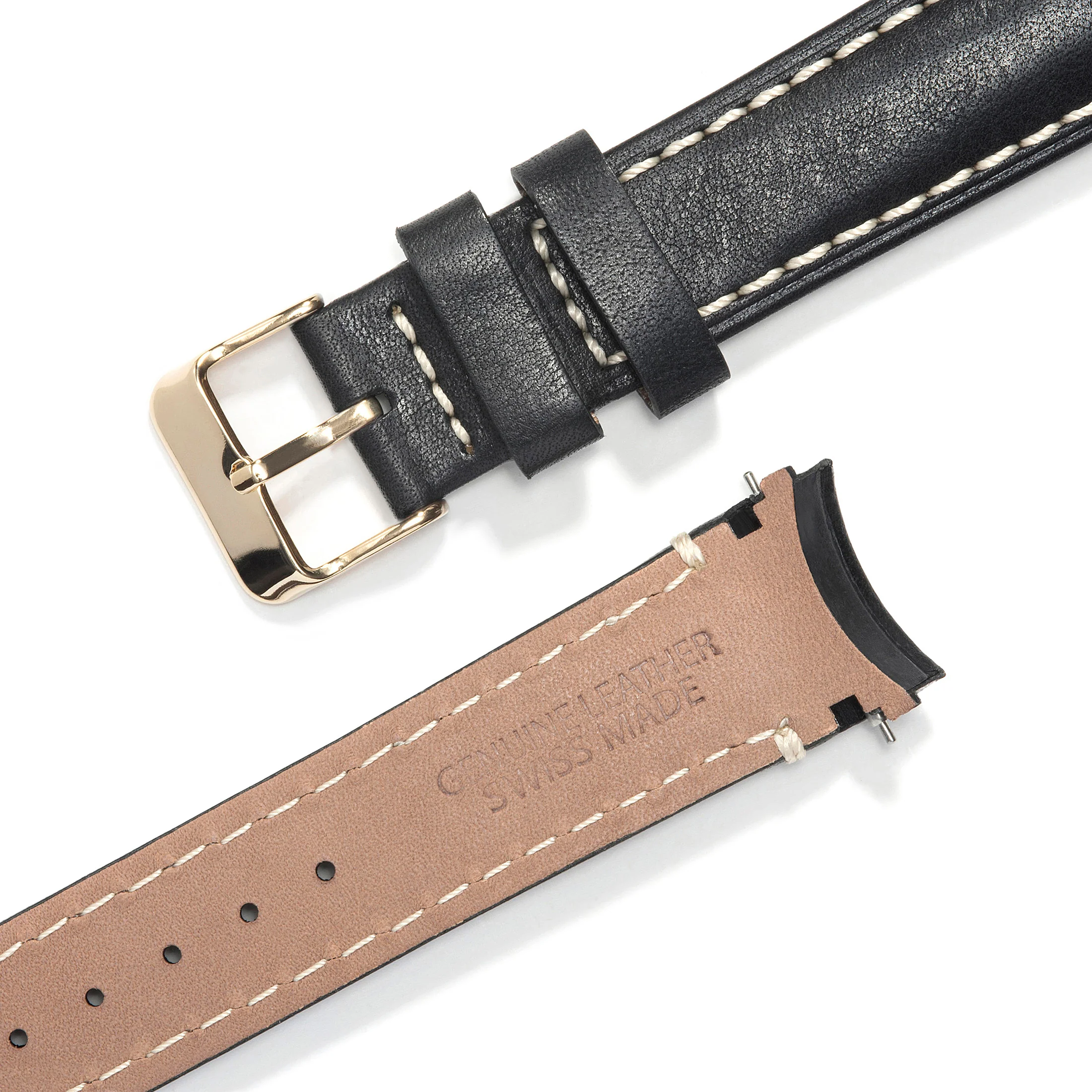 Curved End Leather Strap for Rolex Submariner with Tang Buckle - Image 26