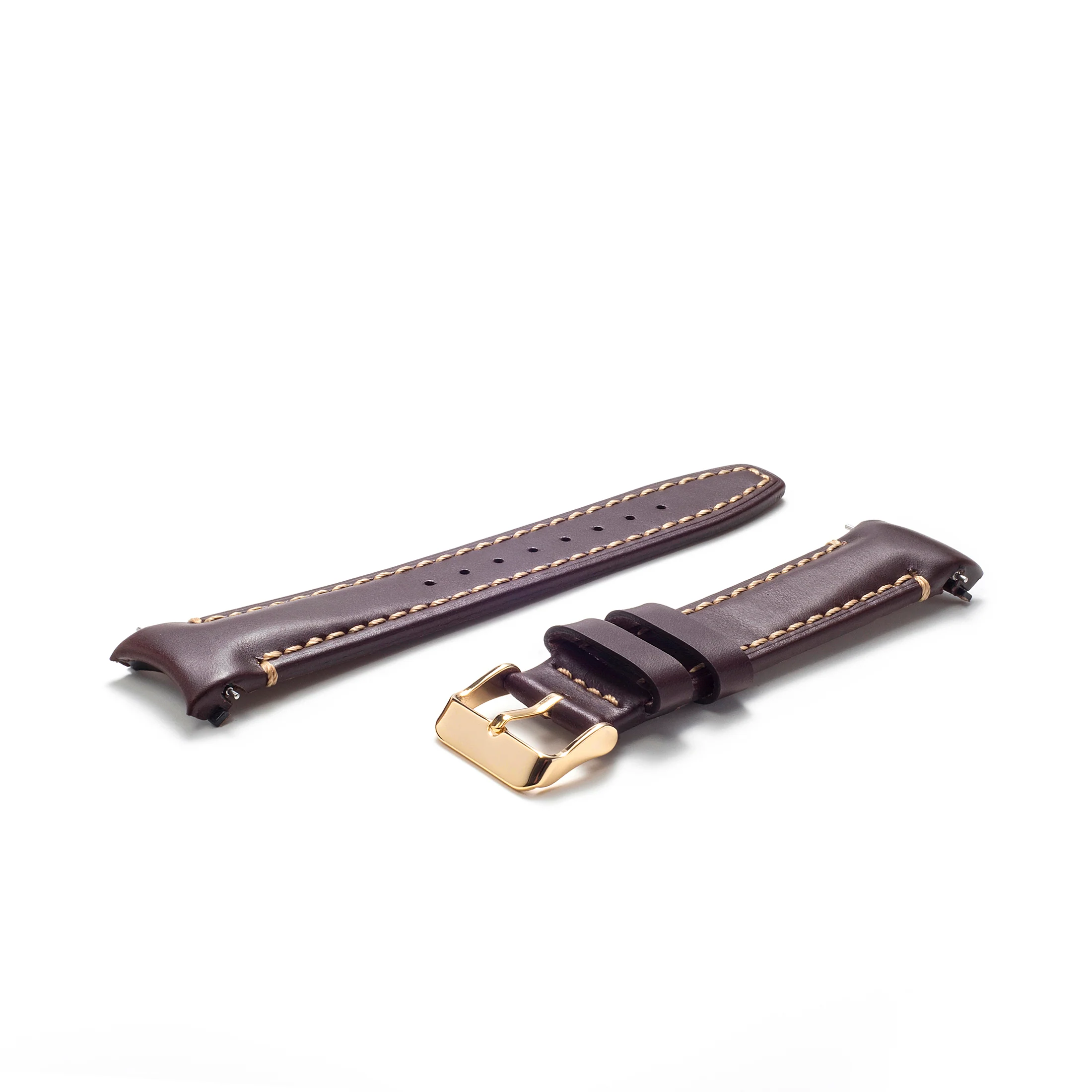Curved End Leather Strap for Rolex Submariner with Tang Buckle - Image 7