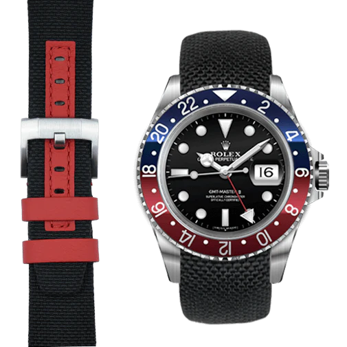 Curved End Nylon Strap for Rolex GMT Master I & II with Tang Buckle - Image 6