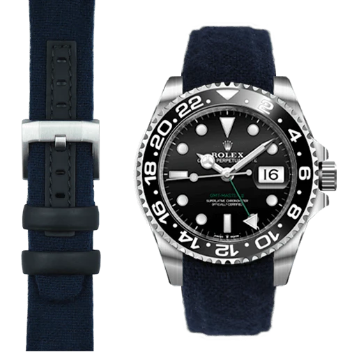 Curved End Nylon Strap for Rolex GMT Master II Ceramic with Tang Buckle - Image 10