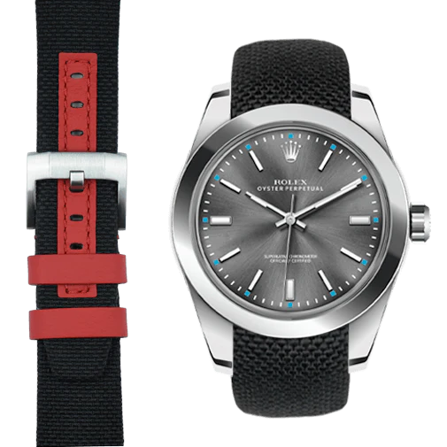 Curved End Nylon Strap for Rolex Oyster Perpetual 39mm with Tang Buckle - Image 6