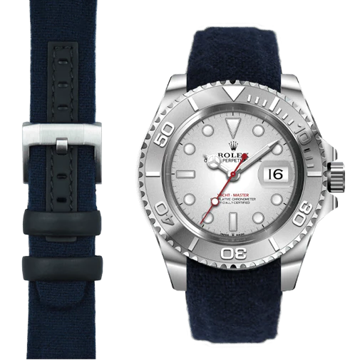 Curved End Nylon Strap for Rolex Yacht-Master with Tang Buckle - Image 10