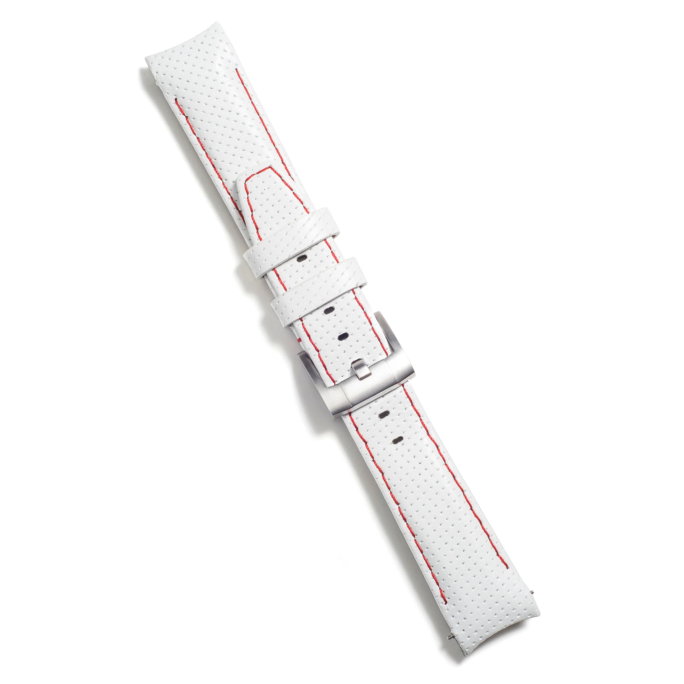 Curved End Racing Leather Strap for Rolex Sea-Dweller with Tang Buckle - Image 7