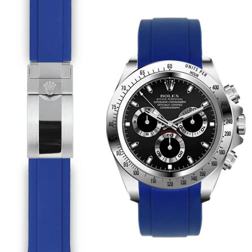 Curved End Rubber Strap for Rolex Daytona Deployant - Image 3