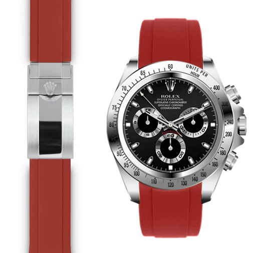 Curved End Rubber Strap for Rolex Daytona Deployant - Image 6