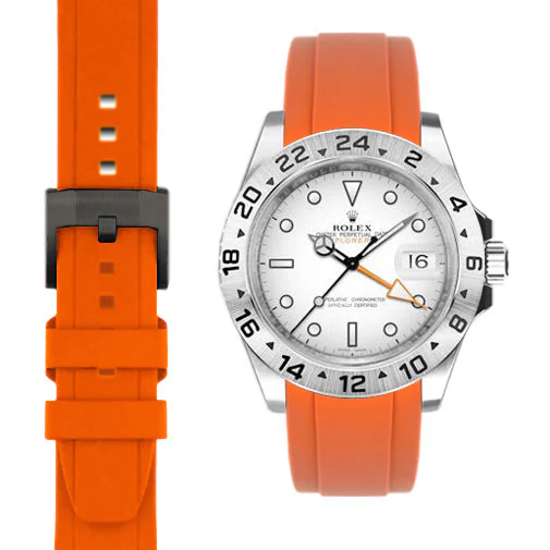 Curved End Rubber Strap for Rolex Explorer II 42mm with Tang Buckle (Produced between 2011-2020) - Image 15