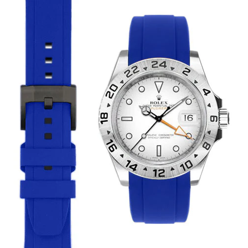 Curved End Rubber Strap for Rolex Explorer II 42mm with Tang Buckle (Produced between 2011-2020) - Image 23