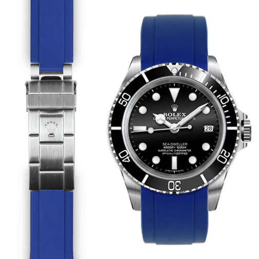 Curved End Rubber Strap for Rolex Sea-Dweller Deployant - Image 3