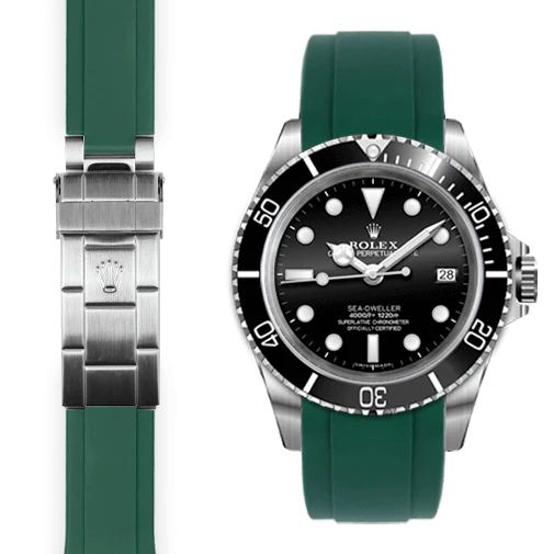Curved End Rubber Strap for Rolex Sea-Dweller Deployant - Image 4