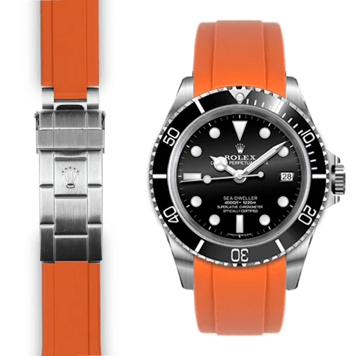 Curved End Rubber Strap for Rolex Sea-Dweller Deployant - Image 5