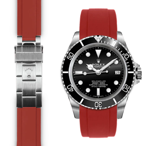 Curved End Rubber Strap for Rolex Sea-Dweller Deployant - Image 6