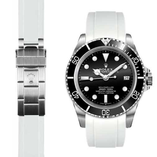 Curved End Rubber Strap for Rolex Sea-Dweller Deployant - Image 7
