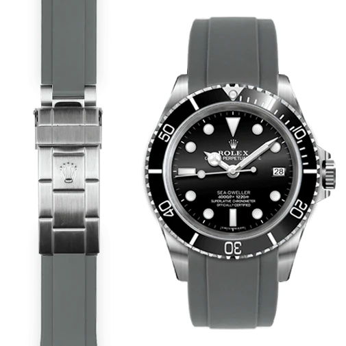 Curved End Rubber Strap for Rolex Sea-Dweller Deployant - Image 8