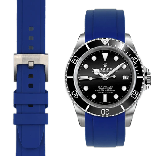 Curved End Rubber Strap for Rolex Sea-Dweller with Tang Buckle - Image 15