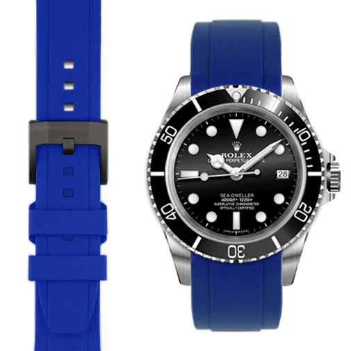 Curved End Rubber Strap for Rolex Sea-Dweller with Tang Buckle - Image 19