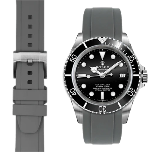 Curved End Rubber Strap for Rolex Sea-Dweller with Tang Buckle - Image 28
