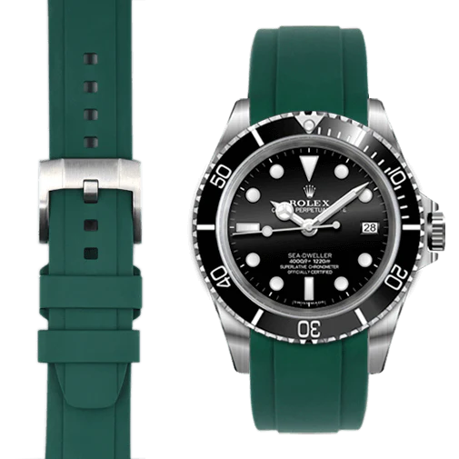 Curved End Rubber Strap for Rolex Sea-Dweller with Tang Buckle - Image 43