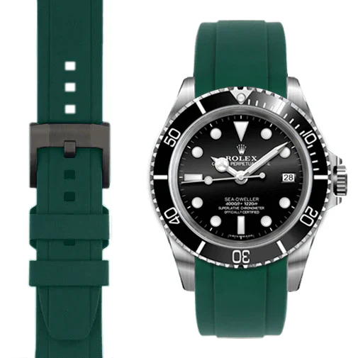 Curved End Rubber Strap for Rolex Sea-Dweller with Tang Buckle - Image 48