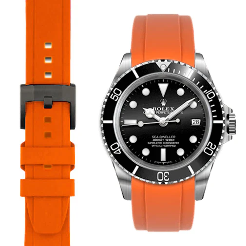 Curved End Rubber Strap for Rolex Sea-Dweller with Tang Buckle - Image 62