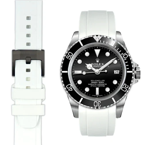 Curved End Rubber Strap for Rolex Sea-Dweller with Tang Buckle - Image 76