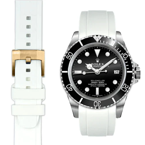 Curved End Rubber Strap for Rolex Sea-Dweller with Tang Buckle - Image 82