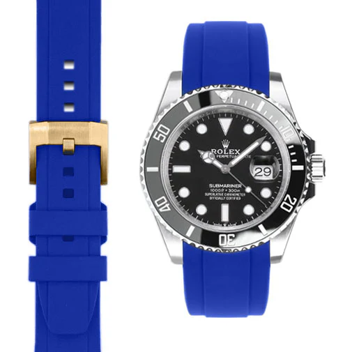 Curved End Rubber Strap for Rolex Submariner 41mm with Tang Buckle (2020 Release) - Image 24