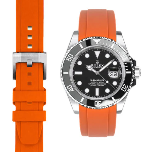 Curved End Rubber Strap for Rolex Submariner 41mm with Tang Buckle (2020 Release) - Image 28
