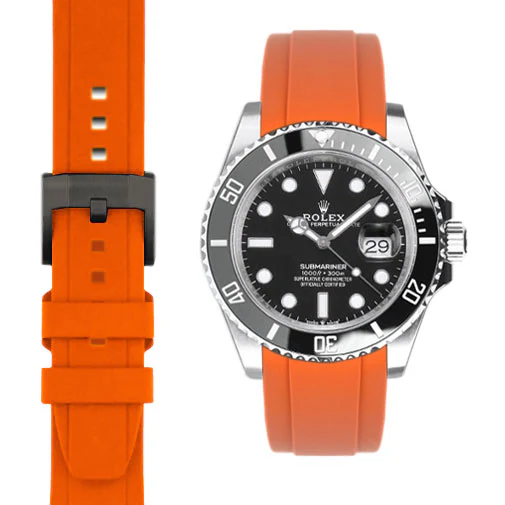 Curved End Rubber Strap for Rolex Submariner 41mm with Tang Buckle (2020 Release) - Image 33