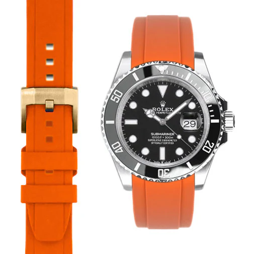Curved End Rubber Strap for Rolex Submariner 41mm with Tang Buckle (2020 Release) - Image 37
