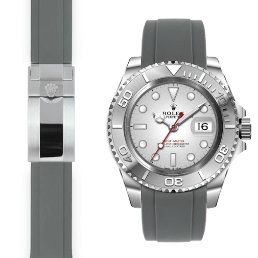 Curved End Rubber Strap for Rolex Yacht-Master Deployant - Image 8